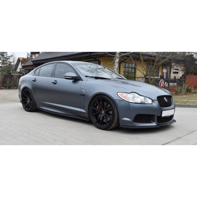 Spoiler / Χειλάκι εμπρός προφυλακτήρα Maxton Design JAGUAR XF- R Μαύρο Γυαλιστερό - (JA-XFR-1-FD1G)