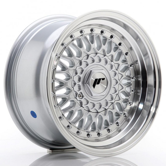 Ζάντα Αλουμινίου Japan Racing - JR9 - 15x8 - ET20 - 4x100/108 - Silver w/Machined Lip+Silver Rivets - 1 Τμχ. (JR9158142074SS)