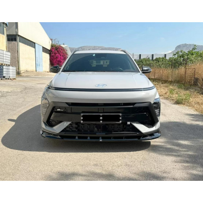 Σποιλερ / Χειλάκι Εμπρός  Hyundai Kona N-Line Mk2 (2023-) - Μαύρο Γυαλιστερό - (K219-001)
