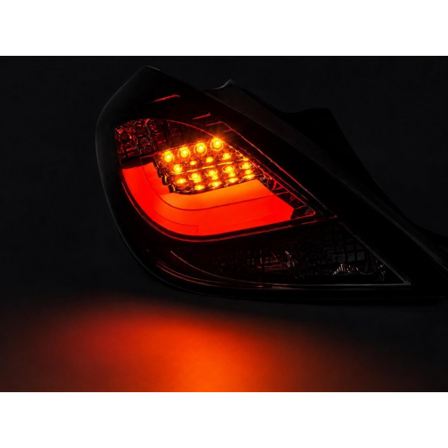Πίσω Φανάρια Opel Corsa D 3-Πορτό (2006-2014) - Κόκκινο Φιμέ - 2 Τμχ. (LDOP57)