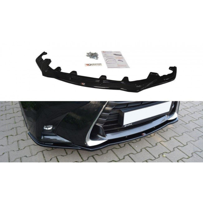 Spoiler / Χειλάκι εμπρός προφυλακτήρα Maxton Design Lexus GS Mk4 Facelift Μαύρο Σαγρέ - (LE-GS-4F-FSPORT-FD1T)