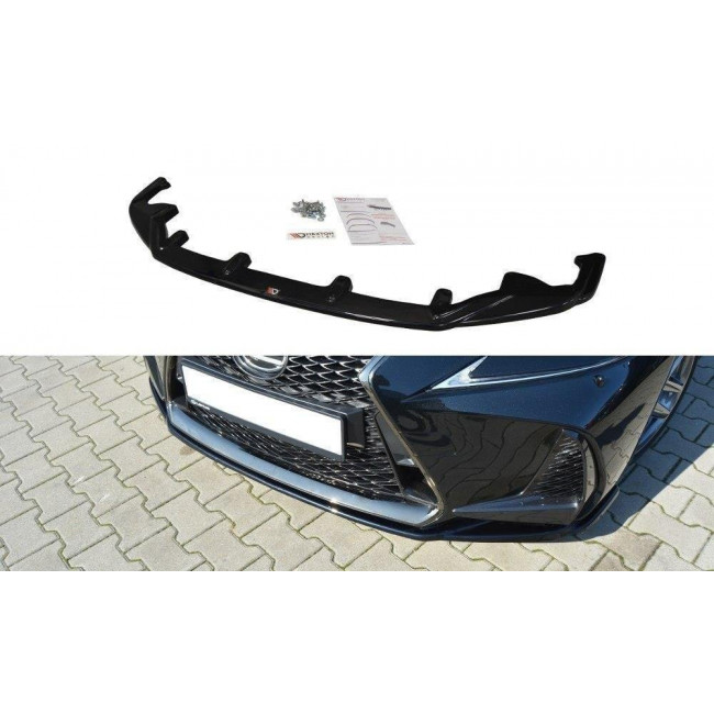 Spoiler / Χειλάκι εμπρός προφυλακτήρα Maxton Design Lexus IS Mk3 Facelift F-Sport Μαύρο Σαγρέ - (LE-IS-3F-FSPORT-FD1T)