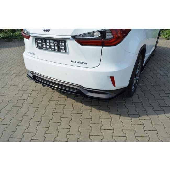 Splitter / Διαχύτης πίσω προφυλακτήρα Maxton Design Lexus RX Mk4 H Μαύρο Γυαλιστερό - (LE-RX-4-H-RD1+RD2G)