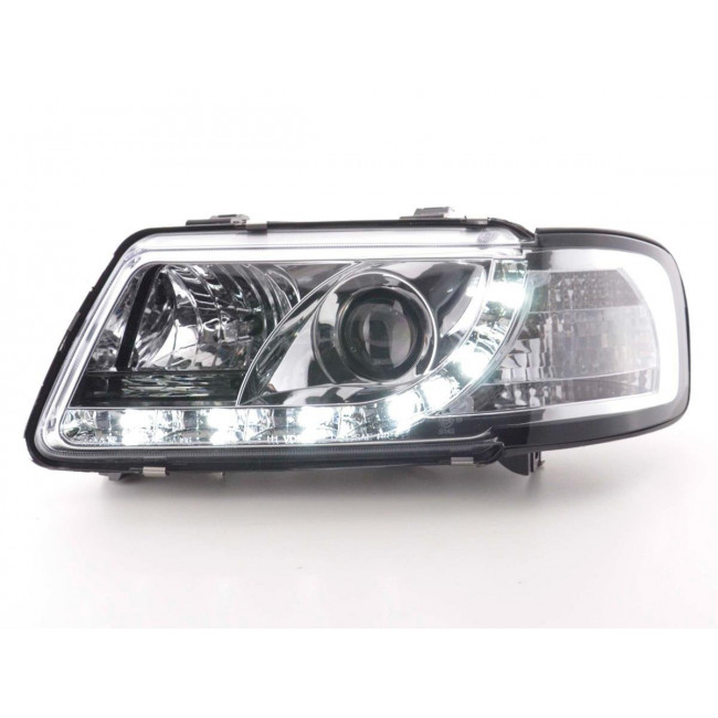 Μπροστινά Φανάρια LED Dayline με Φώτα Ημέρας Audi A3 8L (1996-2000) - Χωρίς Ρυθμιστή - Χρώμιο - 2 Τμχ (LPAU27)