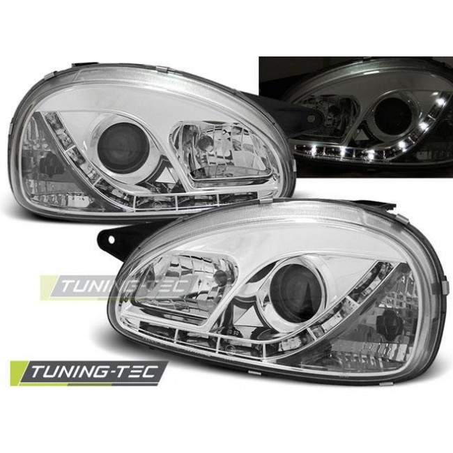 Φανάρια Dayline Εμπρός Χρώμια Opel Corsa B 93-01 - (LPOP55)