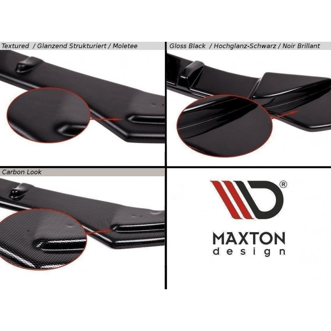 Splitter / Διαχύτης πίσω προφυλακτήρα Maxton Design Mazda 3 MK2 MPS Μαύρο Σαγρέ - (MA-3-2-MPS-RD1T)