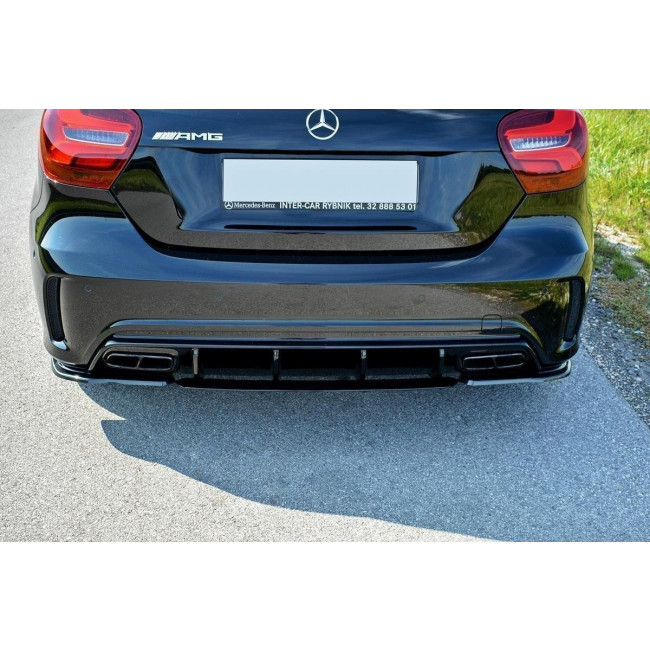 Πλαϊνά πίσω spoiler Maxton Design Mercedes Benz A W176 AMG Facelift μαύρο σαγρέ - (ME-A-176F-AMG-RSD1T)