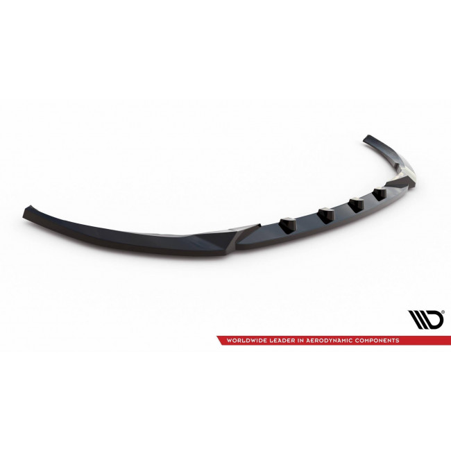 Spoiler / Χειλάκι Εμπρός Προφυλακτήρα V.2 Maxton Design Mercedes Benz C-Casse (W205)  AMG-LINE - Μαύρο Γυαλιστερό - (ME-C-205F-AMGLINE-C-FD2G)