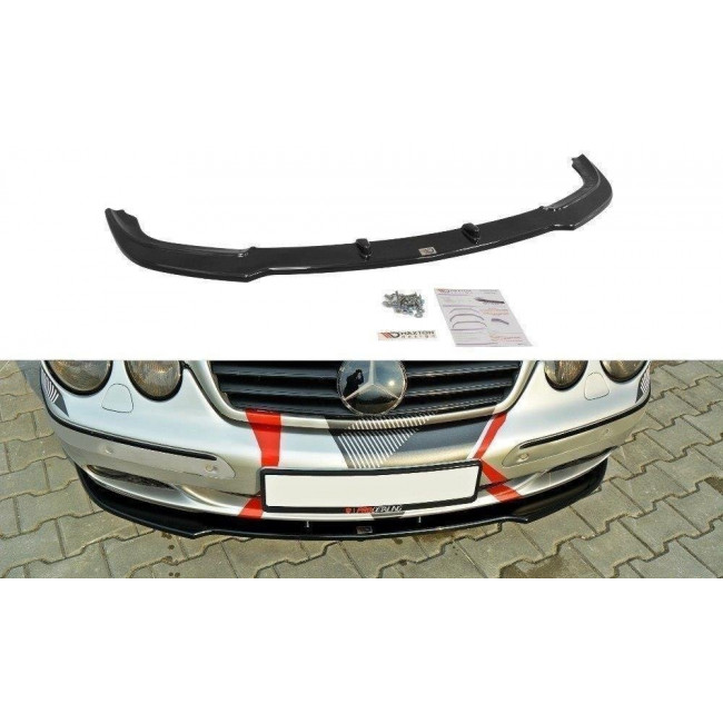 Spoiler / Χειλάκι εμπρός προφυλακτήρα Maxton Design Mercedes Benz CL-CLASS C215 Μαύρο Σαγρέ - (ME-CL-215-FD1T)