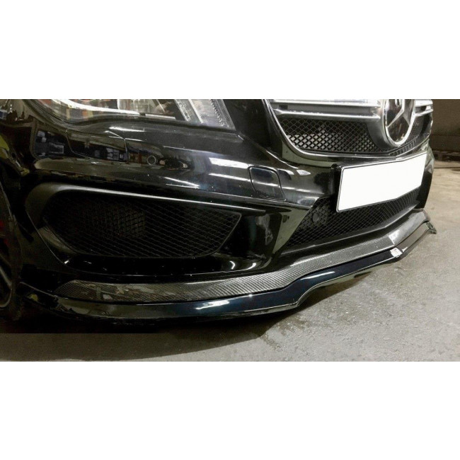 Spoiler / Χειλάκι εμπρός προφυλακτήρα Maxton Design Mercedes Benz CLA AMG-Line C117 - Μαύρο Γυαλιστερό - (ME-CLA-117-AMGLINE-SB-FD1G)