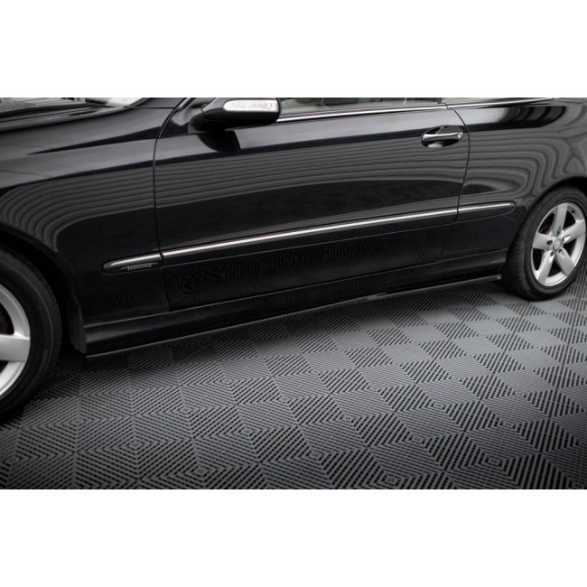 Πλαινά Πρόσθετα Μασπιέ Maxton Design Mercedes-Benz CLK (W209) - Μαυρο Γυαλιστερό - 2 Τμχ. - (ME-CLK-209-SD1G)