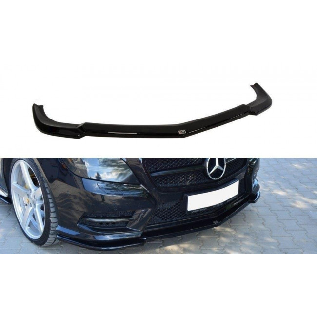 Spoiler / Χειλάκι εμπρός προφυλακτήρα Maxton Design Mercedes Benz CLS C218 AMG LINE Μαύρο Γυαλιστερό - (ME-CLS-218-FD1G)