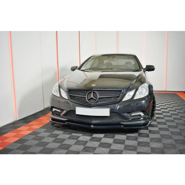 Spoiler / Χειλάκι εμπρός προφυλακτήρα Maxton Design Mercedes Benz Benz E-Class W207 Coupe AMG-Line Μαύρο Γυαλιστερό - (ME-E-207-AMGLINE-C-FD1G)