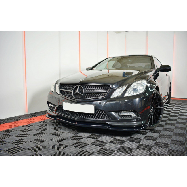 Spoiler / Χειλάκι εμπρός προφυλακτήρα Maxton Design Mercedes Benz Benz E-Class W207 Coupe AMG-Line Μαύρο Σαγρέ - (ME-E-207-AMGLINE-C-FD1T)