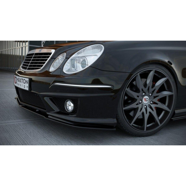 Spoiler / Χειλάκι Εμπρός Προφυλακτήρα Maxton Design Mercedes Benz E (W211) AMG - FACELIFT - Carbon Look - (ME-E-211F-AMG-FD1C)