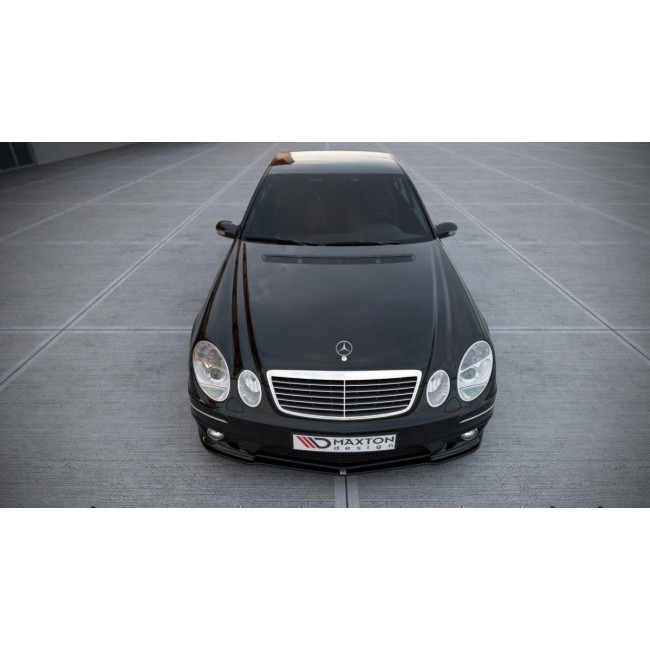 Spoiler / Χειλάκι εμπρός προφυλακτήρα Maxton Design Mercedes Benz E W211 AMG FACELIFT Μαύρο Σαγρέ - (ME-E-211F-AMG-FD1T)