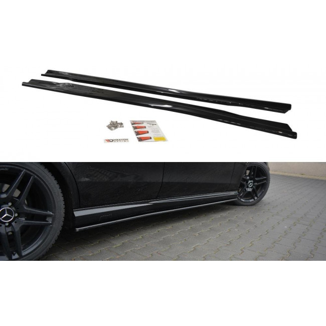 Πρόσθετα Πλαϊνά Μαρσπιέ Maxton Design Mercedes Benz E63 AMG W212 μαύρο σαγρέ - (ME-E-212-AMG-SD1T)