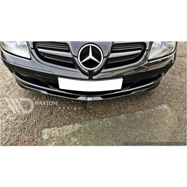 Spoiler / Χειλάκι εμπρός προφυλακτήρα Maxton Design Mercedes Benz Benz SLK R171 Standard Bumper μαύρο γυαλιστερό - (ME-SLK-R171-FD1G)