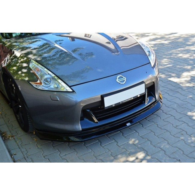 Spoiler / Χειλάκι εμπρός προφυλακτήρα Maxton Design Nissan 370Z Μαύρο Σαγρέ - (NI-370-FD1T)