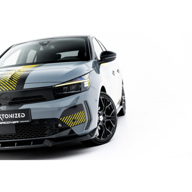 Spoiler / Χειλάκι Εμπρός Προφυλακτήρα Maxton Design Opel Corsa F Facelift (Mk6 Facelift) (2023- ) - Μαύρο Γυαλιστερό - (OP-CO-FF-FD1G)