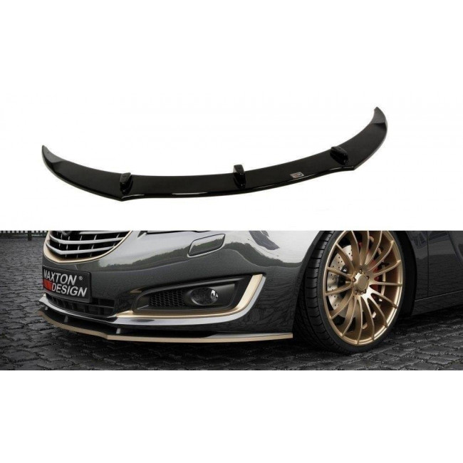Spoiler / Χειλάκι Εμπρός Προφυλακτήρα Maxton Design Opel Insigina A - Facelift - Μαύρο Γυαλιστερό - (OP-IS-1F-FD1G)