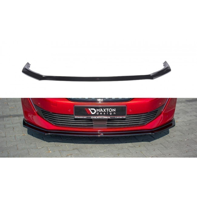 Spoiler / Χειλάκι εμπρός προφυλακτήρα Maxton Design Peugeot 508 Mk2 Μαύρο Σαγρέ - (PE-508-2-GT-FD2T)