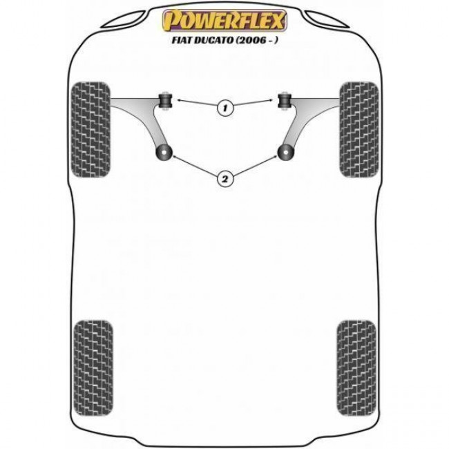 Powerflex Συνεμπλόκ βάσης λάστιχου εξάτμισης για Fiat Ducato (2006-) - 1 τμχ. - (EXH039)