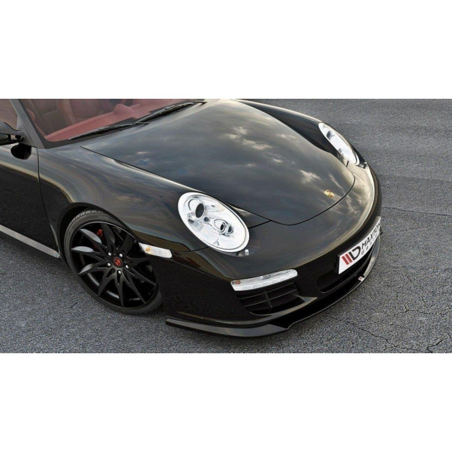 Spoiler / Χειλάκι εμπρός προφυλακτήρα Maxton Design PORSCHE 911 Carrera 997.2 FACELIFT MODEL Carbon Look - (PO-911-997F-FD1C+FD1RC)