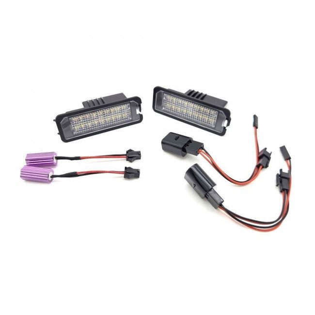 Φώτα Πινακίδας LED Canbus VW Golf 4-6, Passat, Polo - με Ενσωματωμένη Αντίσταση - 2 Τμχ (PRVW02)