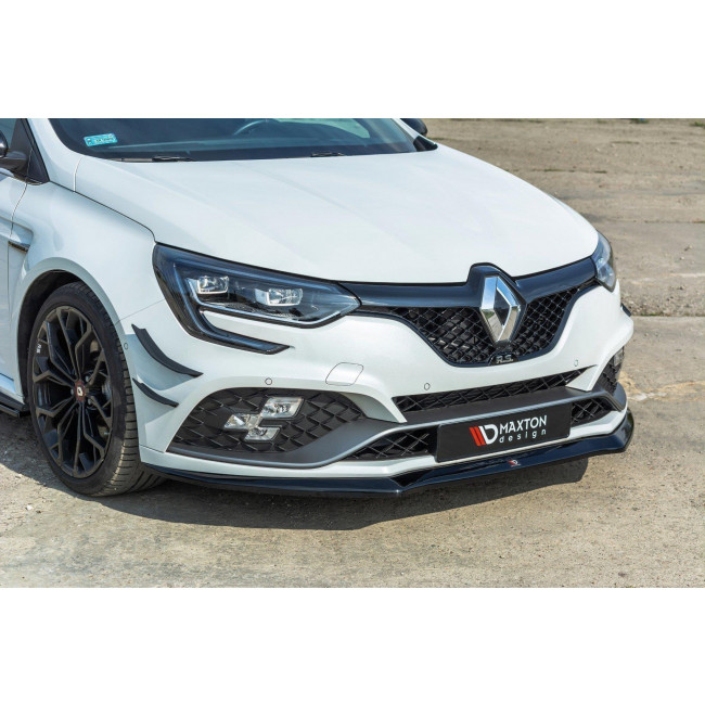 Spoiler / Χειλάκι εμπρός προφυλακτήρα Maxton Design Renault Megane IV RS Μαύρο Σαγρέ - (RE-ME-4-RS-FD2T)
