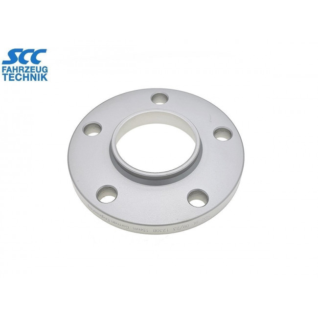 15mm Αποστάτες Τροχών SCC - Καρέ: 5x120 - Κέντρο: Φ74,1 mm - Με Χειλάκι - Al 6065 - Ανοδιωμένο - 2 Tμχ. - (12308E)