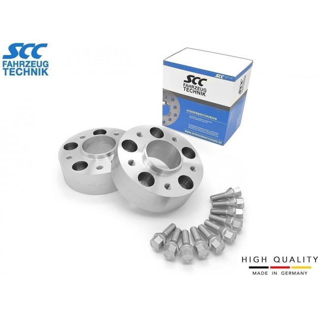 50mm Αποστάτες Τροχών SCC - Καρέ: 5x120 - Κέντρο: Φ72,6 mm - Al 7075 - Ασημί - 2 Tμχ. - (13211S)