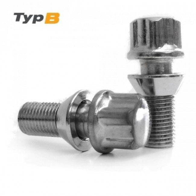 Μπουλόνι Τροχού Ασφαλείας Type B M14x1,5 / Μήκος: 50mm / Κλειδί: 19-21 / Κωνικό 60° - 4 Τμχ.