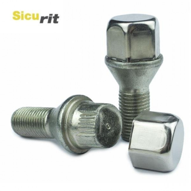 Μπουλόνι Τροχού Ασφαλείας Type Sicurit M12x1,25 / Μήκος: 25mm / Κλειδί: 19 / Κωνικό 60° / Γαλβανιζέ - 4 Τμχ.