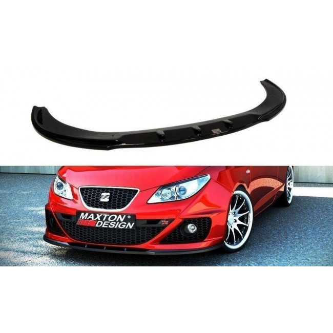 Spoiler / Χειλάκι εμπρός προφυλακτήρα Maxton Design SEAT IBIZA IV FR Μαύρο Γυαλιστερό - (SE-IB-4-FR-FD1G)