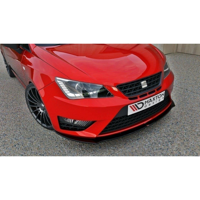 Spoiler / Χειλάκι Εμπρός Προφυλακτήρα Maxton Design Seat Ibiza Cupra (6J) - Facelift (2013-2015) - Μαύρο Σαγρέ - (SE-IB-4F-CUPRA-FD1T)