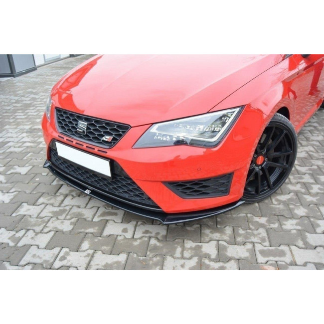 Spoiler / Χειλάκι Προφυλακτήρα Maxton Design Seat Leon (5F) Cupra & FR - Μαύρο Γυαλιστερό - (SE-LE-3-FR-FD1G)