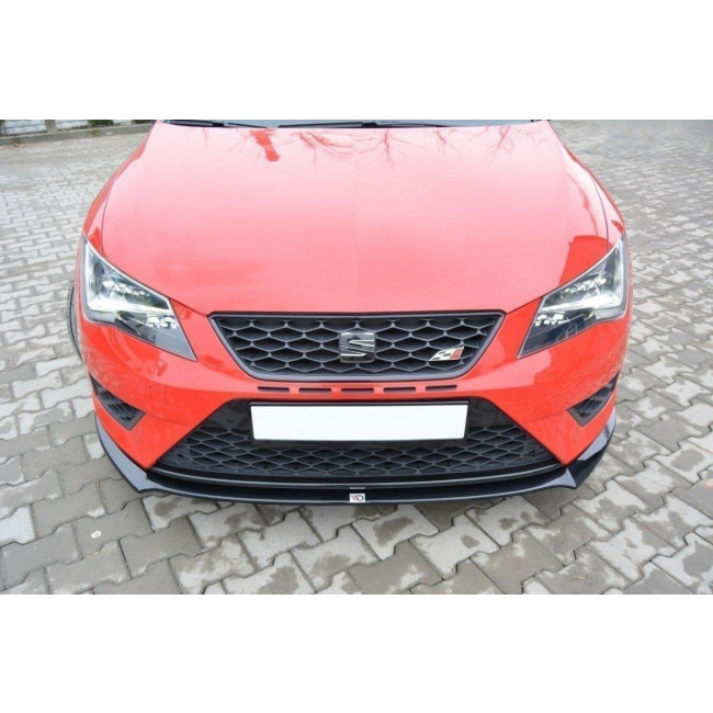 Spoiler / Χειλάκι Προφυλακτήρα Maxton Design Seat Leon (5F) Cupra & FR - Μαύρο Γυαλιστερό - (SE-LE-3-FR-FD1G)