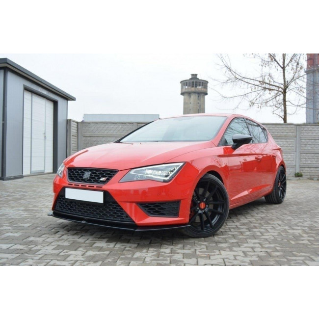 Spoiler / Χειλάκι Προφυλακτήρα Maxton Design Seat Leon (5F) Cupra & FR - Μαύρο Γυαλιστερό - (SE-LE-3-FR-FD1G)