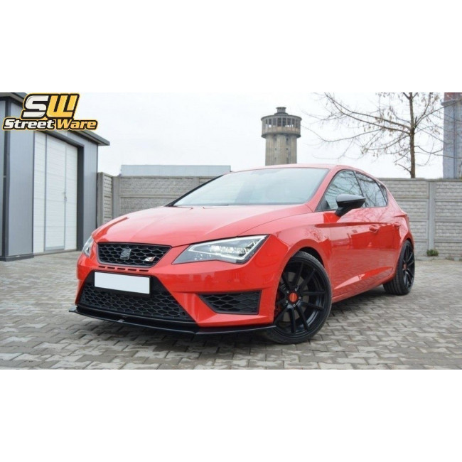 Spoiler / Χειλάκι προφυλακτήρα Maxton Design Seat Leon μαύρο γυαλιστερό - (SE-LE-3-FR-FD1G)