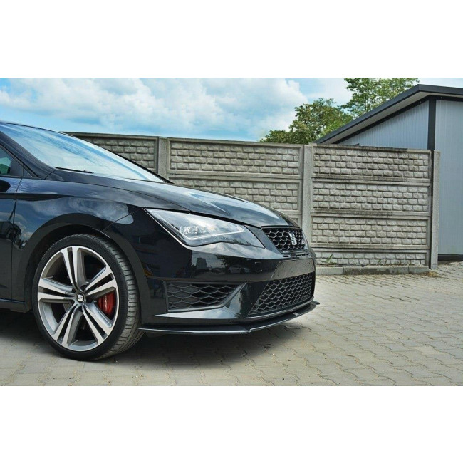 Spoiler / Χειλάκι Προφυλακτήρα Maxton Design Seat Leon (5F) Cupra & FR - Μαύρο Γυαλιστερό - (SE-LE-3-FR-FD1G)