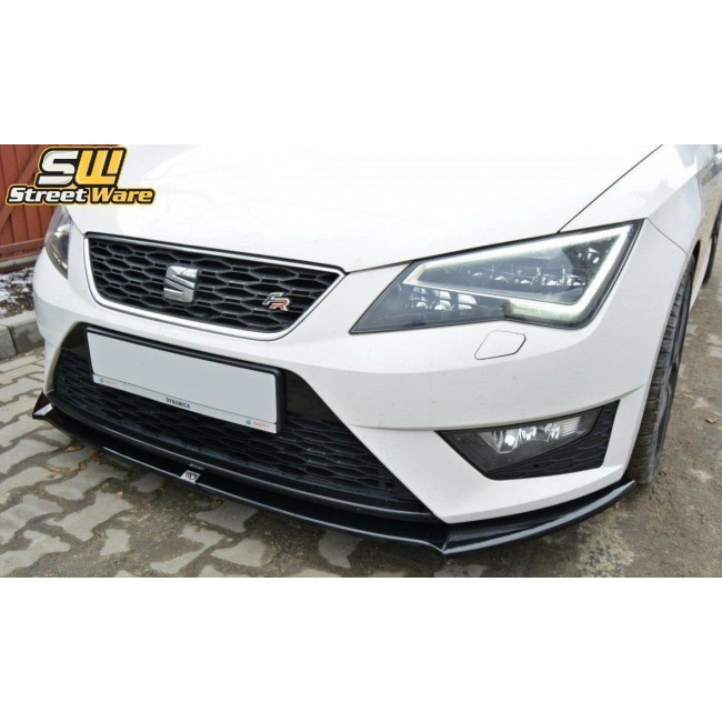 Spoiler / Χειλάκι προφυλακτήρα Maxton Design Seat Leon μαύρο γυαλιστερό - (SE-LE-3-FR-FD1G)