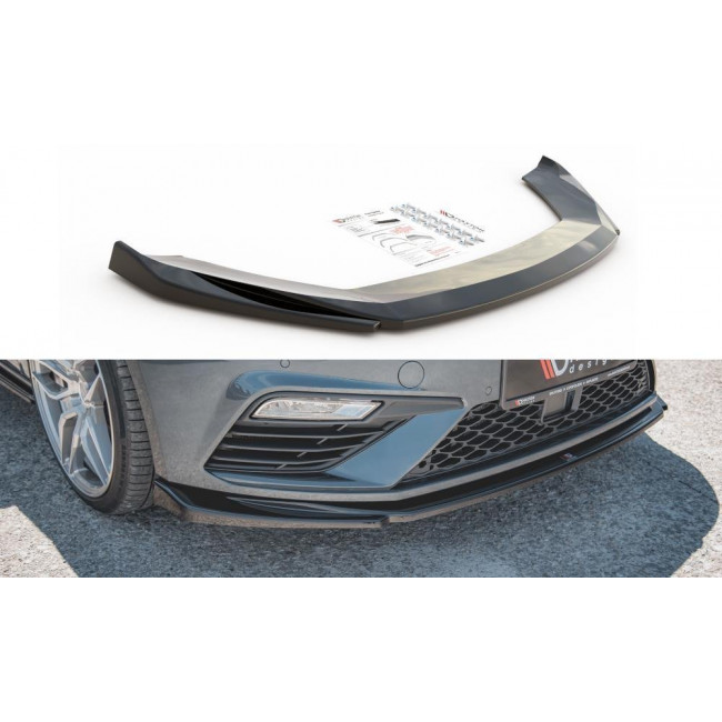 Spoiler / Χειλάκι εμπρός προφυλακτήρα Maxton Design Seat Leon Cupra / FR Mk3 FL Carbon Look - (SE-LE-3F-CU-FD5C)