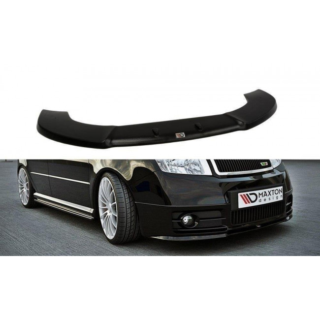 Spoiler / Χειλάκι εμπρός προφυλακτήρα Maxton Design Skoda Fabia RS Mk1 Μαύρο Γυαλιστερό - (SK-FA-1-RS-FD1G)