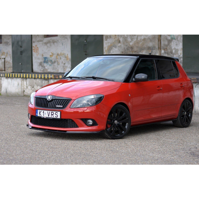 Spoiler / Χειλάκι εμπρός προφυλακτήρα Maxton Design SKODA FABIA MK2 RS Carbon Look - (SK-FA-2-RS-FD1C)