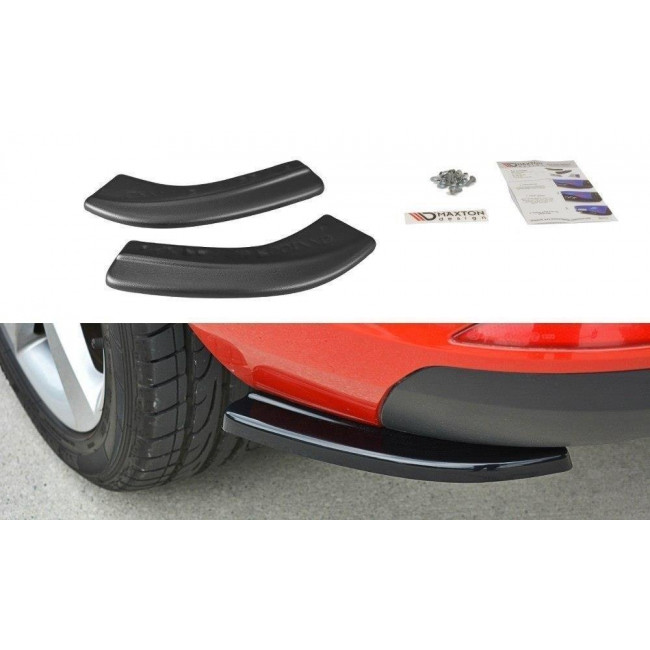 Πλαϊνά πίσω spoiler Maxton Design Skoda Rapid Spaceback μαύρο σαγρέ - (SK-RA-1-SB-RSD1T)
