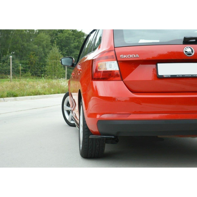 Πλαϊνά πίσω spoiler Maxton Design Skoda Rapid Spaceback μαύρο σαγρέ - (SK-RA-1-SB-RSD1T)