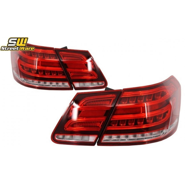 Φανάρια Led Πίσω Mercedes-Benz E-Class W212 Saloon 09-13  Κόκκινο / Clear -  Look Facelift - (TLMBW212RCOE)