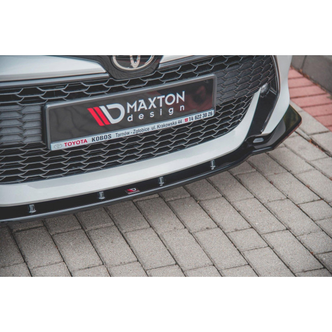 Spoiler / Χειλάκι εμπρός προφυλακτήρα Maxton Design Toyota Corolla XII Touring Sports/ Hatchback Μαύρο Γυαλιστερό - (TO-CO-12-FD1G)