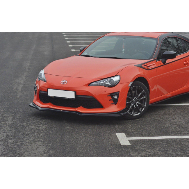 Spoiler / Χειλάκι εμπρός προφυλακτήρα Maxton Design Toyota GT86 FACELIFT Μαύρο Σαγρέ - (TO-GT86-1F-FD2T)